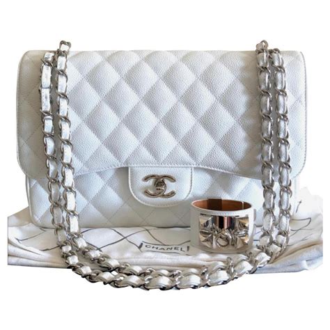 bolsa chanel blanca|bolsa chanel original.